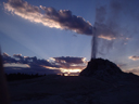 geyser silhouette